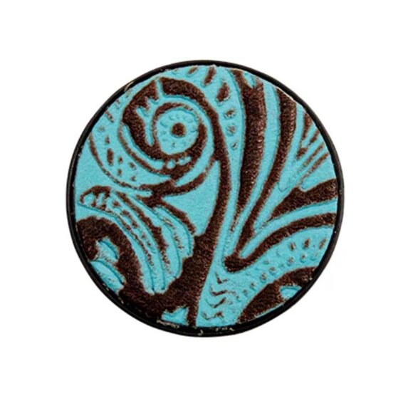 Myra Bag Atrium Turquoise Leather Phone Socket Kickstand - New - Picture 2 of 6